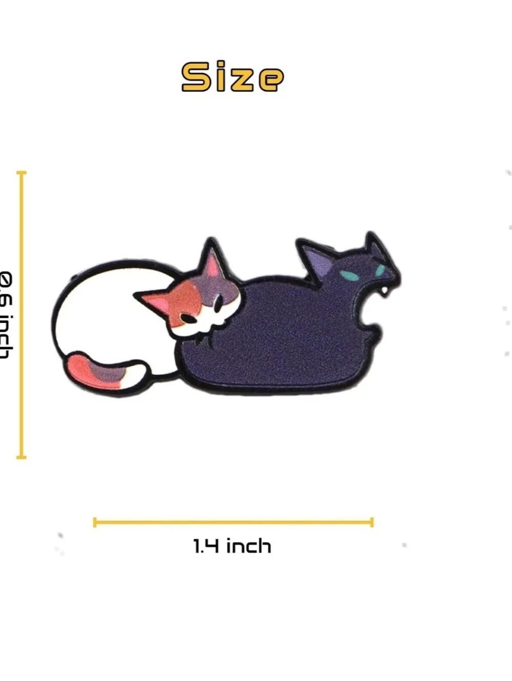 Cat Duo Enamel Pin - Purple & White Cat Design